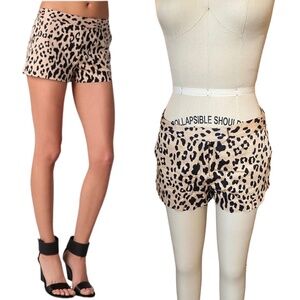 Tibi Leopard Print Shorts SZ 4